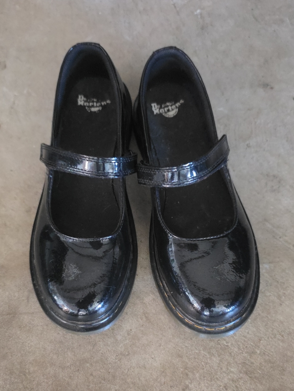 Doc Martens Maccy Black Patent Mary Jane Kids Shoes